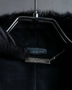 "Alexandar McQueen" Fur trimmed design shaped tailored jacket