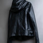 "HELMUT LANG"Boa switching shape leather zip-up jacket