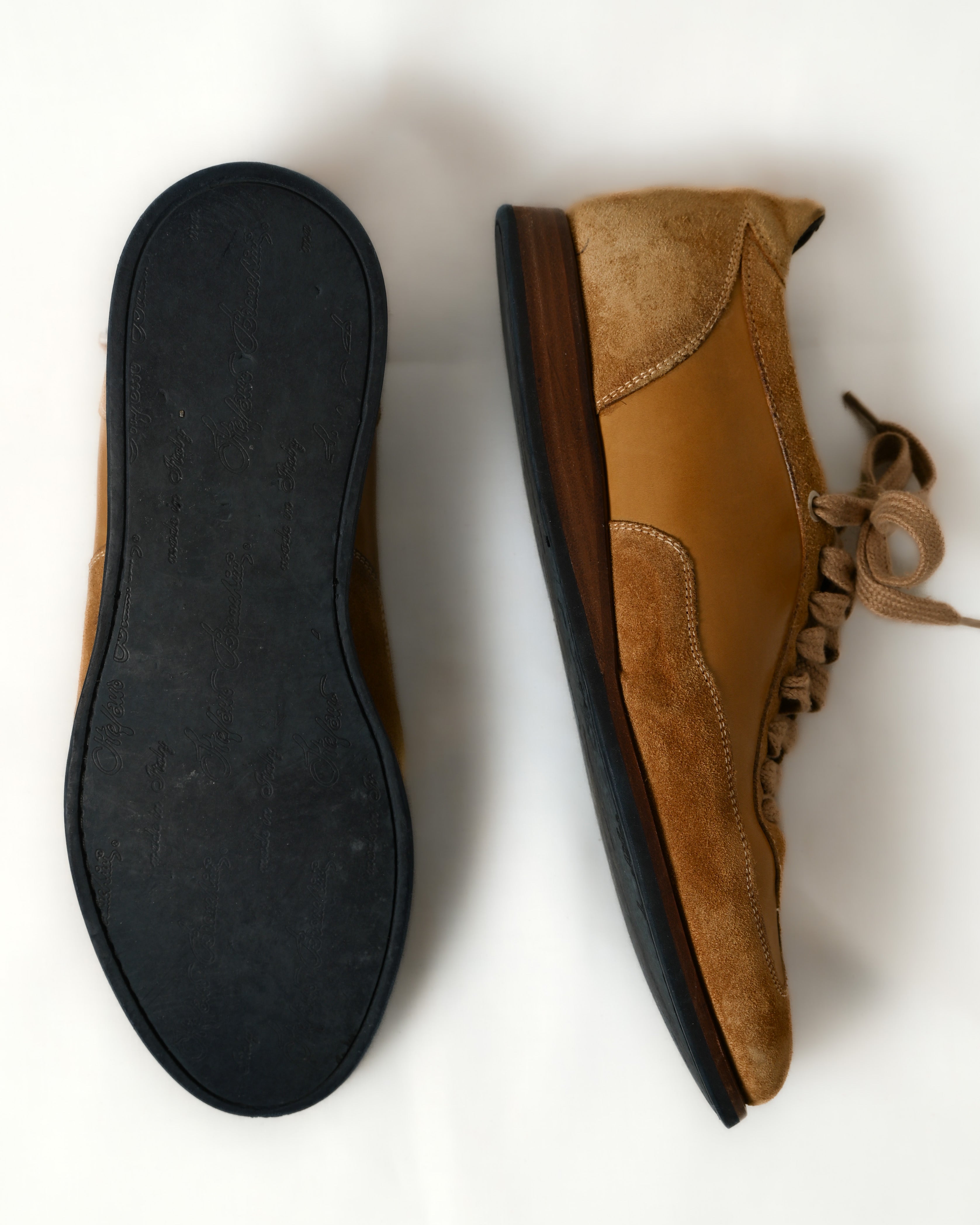 Stefano Branchini
/Suede Mix Leather Sneaker Brown