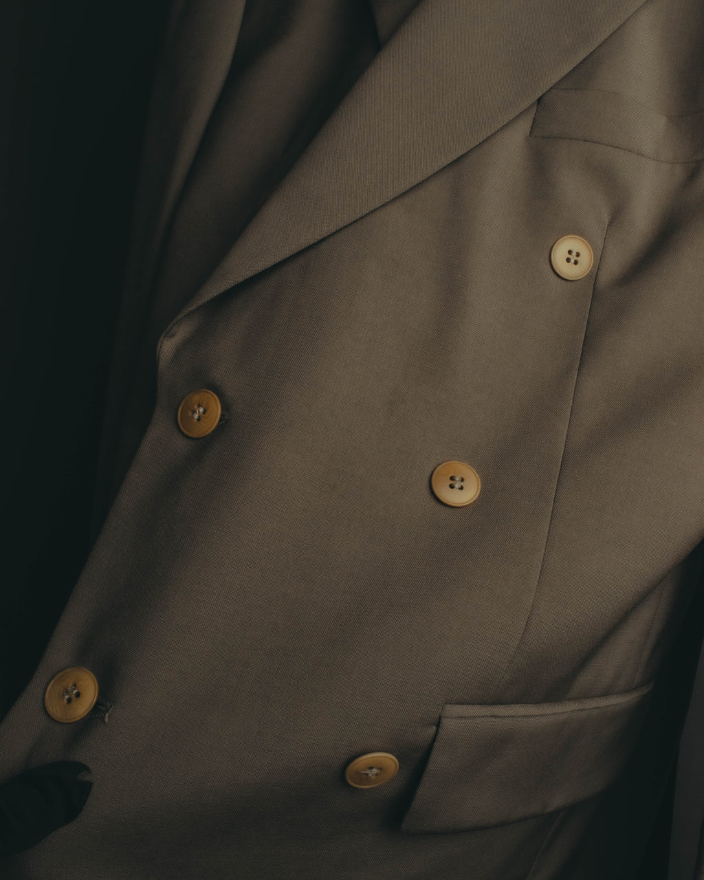 "Yves Saint Laurent pour homme" 80's-90's Structured double-breasted wool blazer