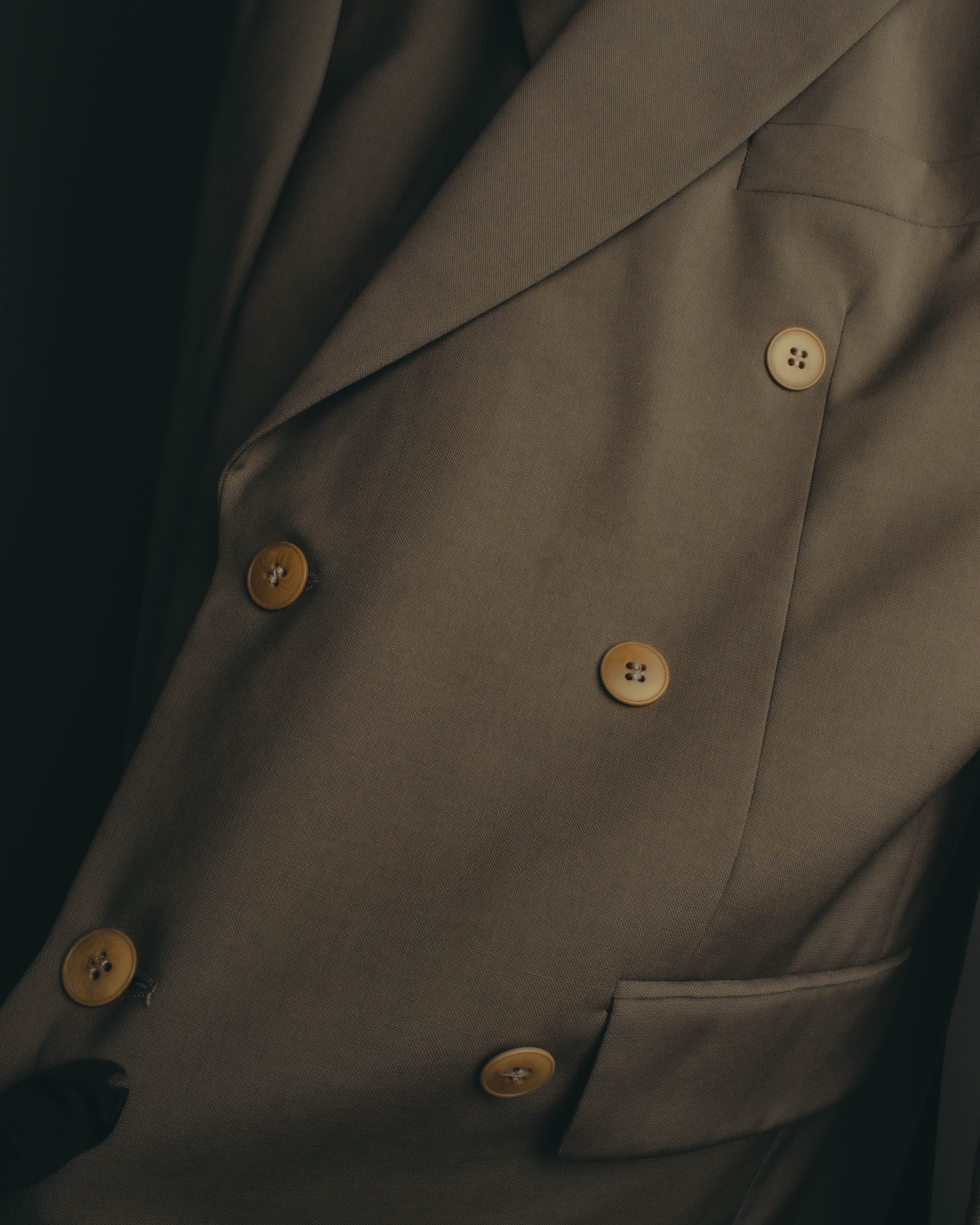 "Yves Saint Laurent pour homme" 80's-90's Structured double-breasted wool blazer
