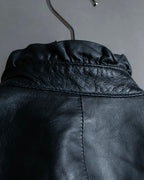 "RED VALENTINO" Gather design lamb leather jacket