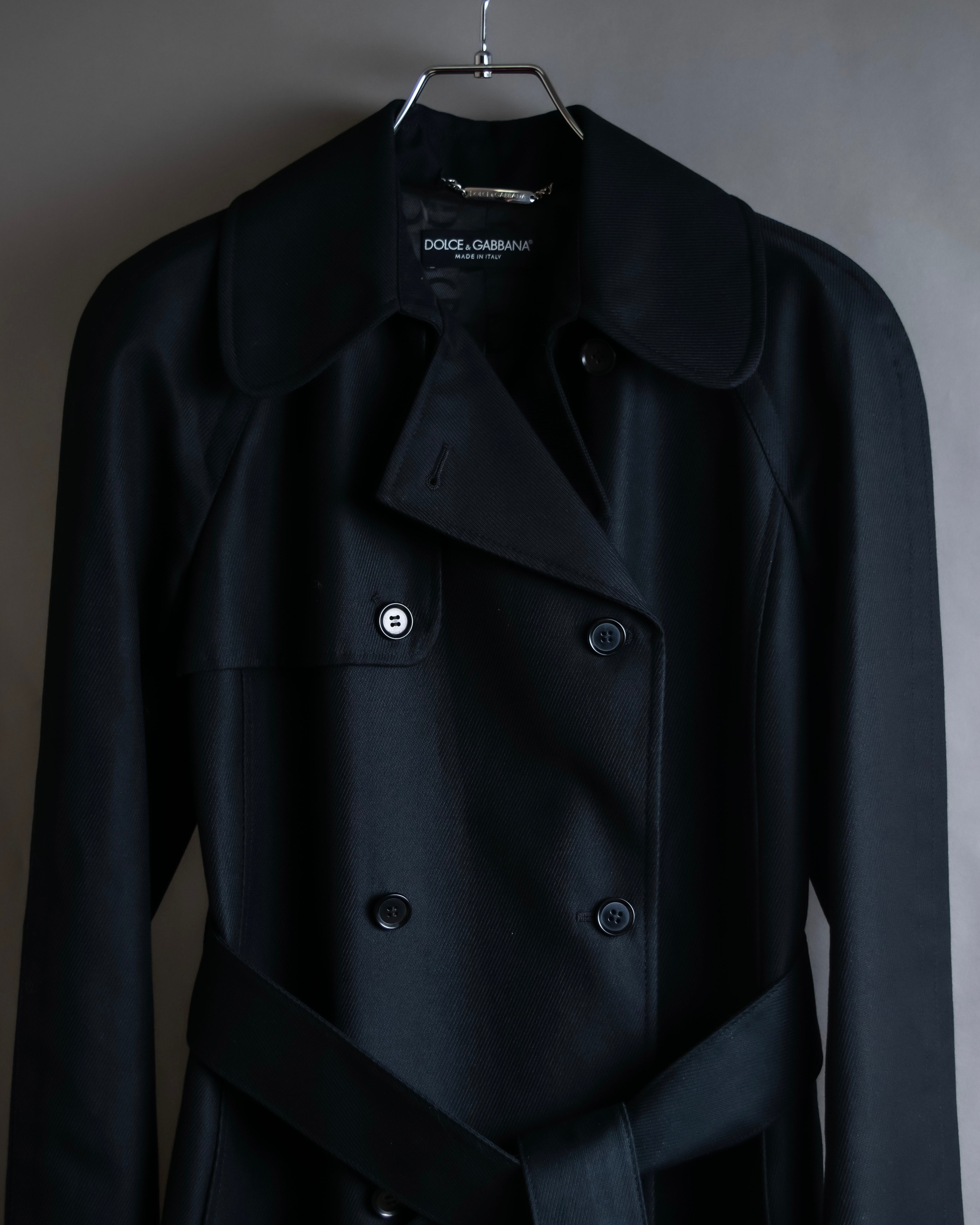 "Dolce &amp; Gabbana" Double-breasted belted mid length trench coat