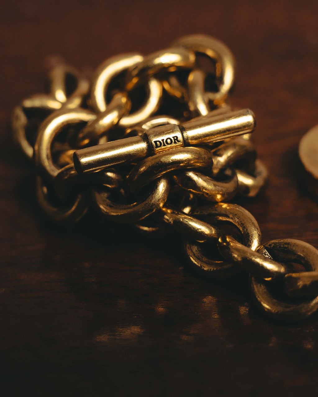 -SPECIAL- “DIOR” 2018-2025 Oversized CD charm chain bracelet