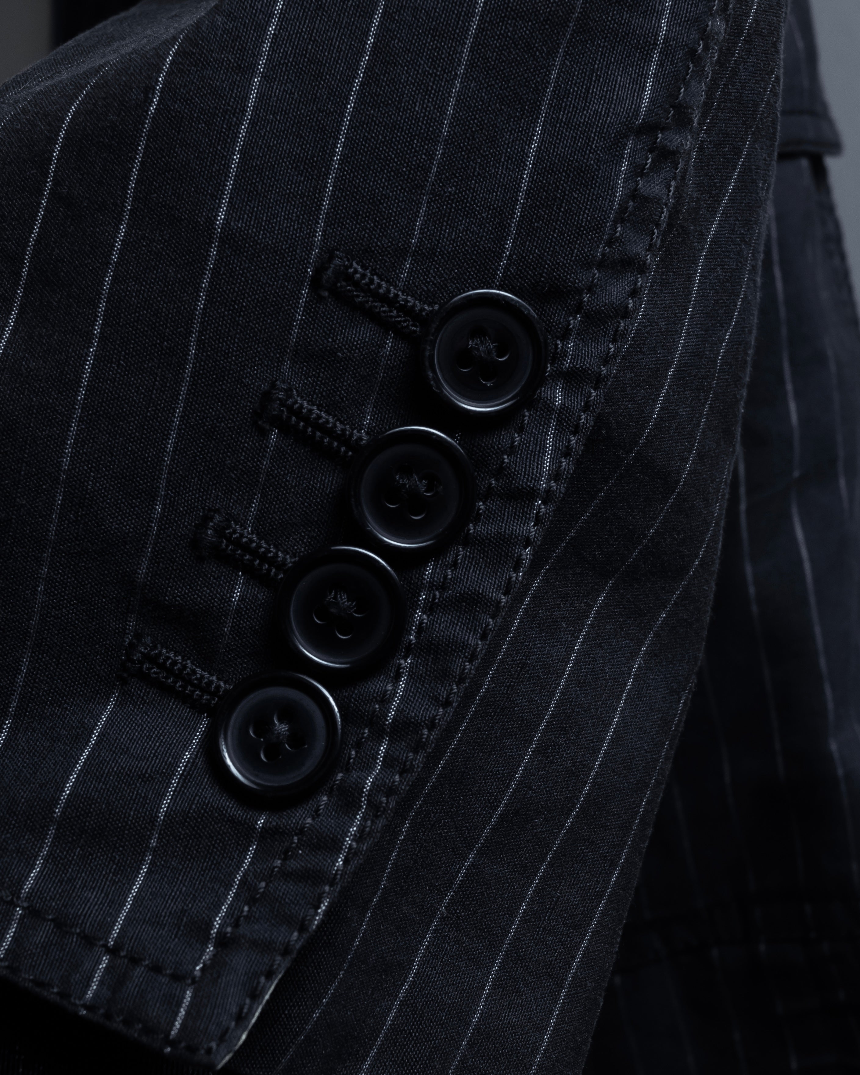 "Dolce & Gabbana" Collar switching design pinstripe pattern tailored jacket