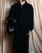 "YVES SAINT LAURENT" Fly front soutien collar mid length coat