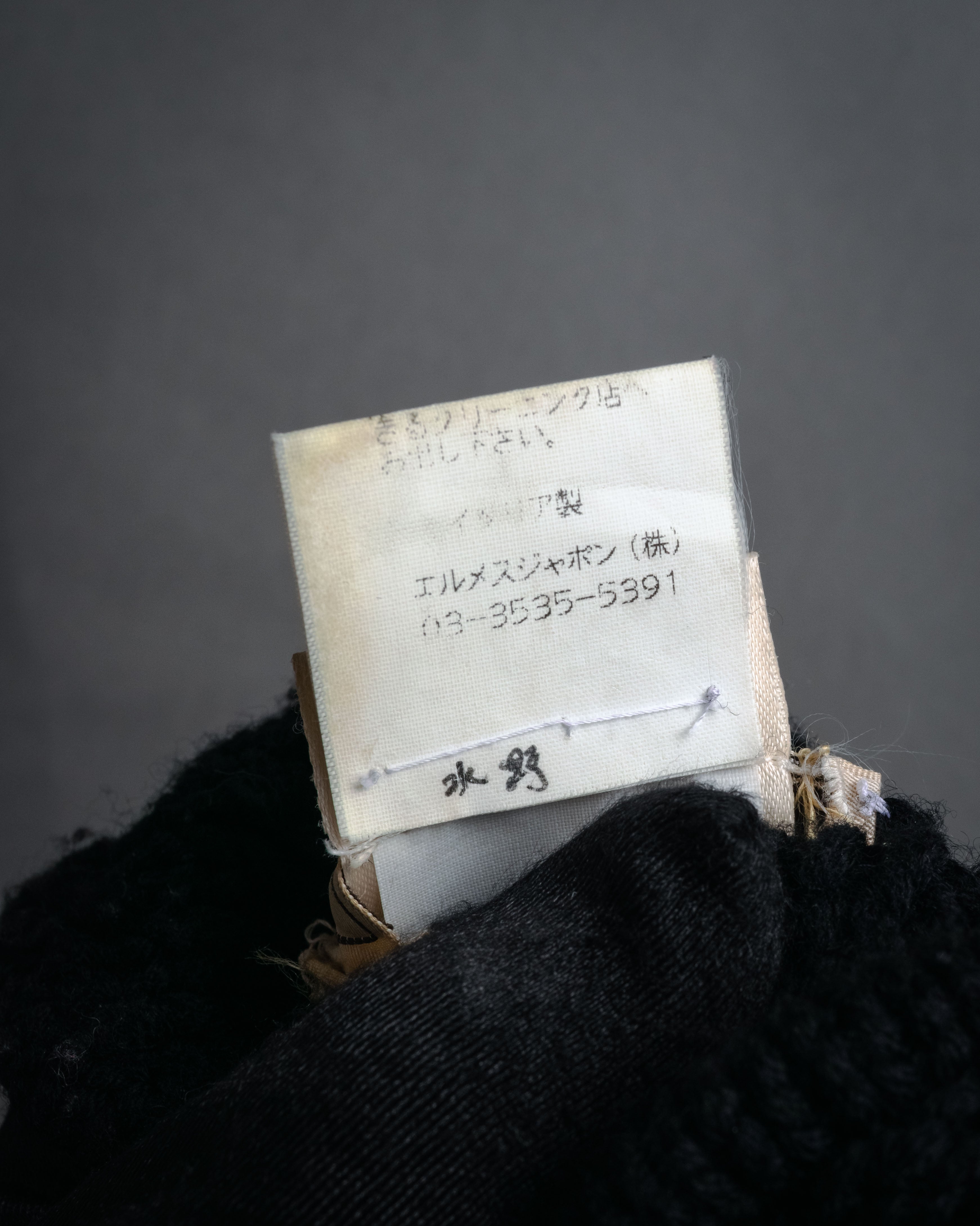 –SPECIAL– “HERMES” 90’s-00’s Bias rib merino knit sweater