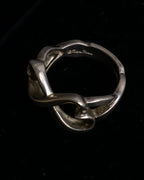 "Tiffany&Co" Double loving heart design silver ring