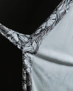 "GUCCI" Monotone floral print wrap dress