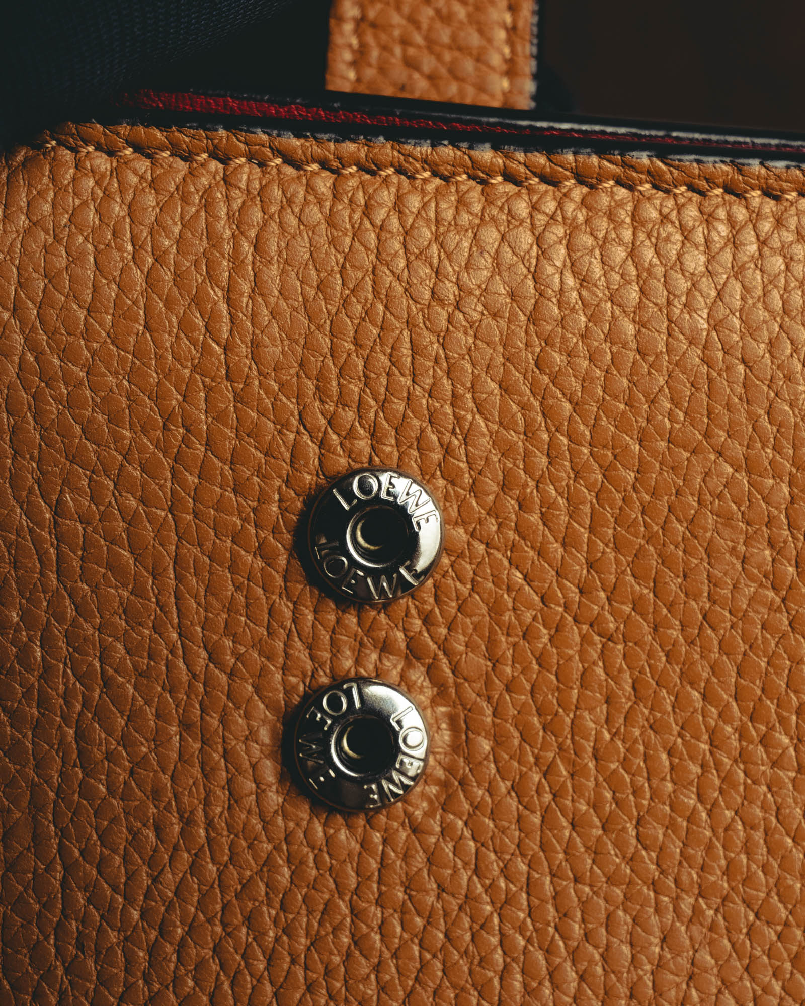 "LOEWE" 20's Bicolor small vertical leather wallet