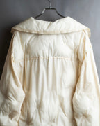 "MAISON MARGIELA" Offwhite color quilted padded oversized tailored coat