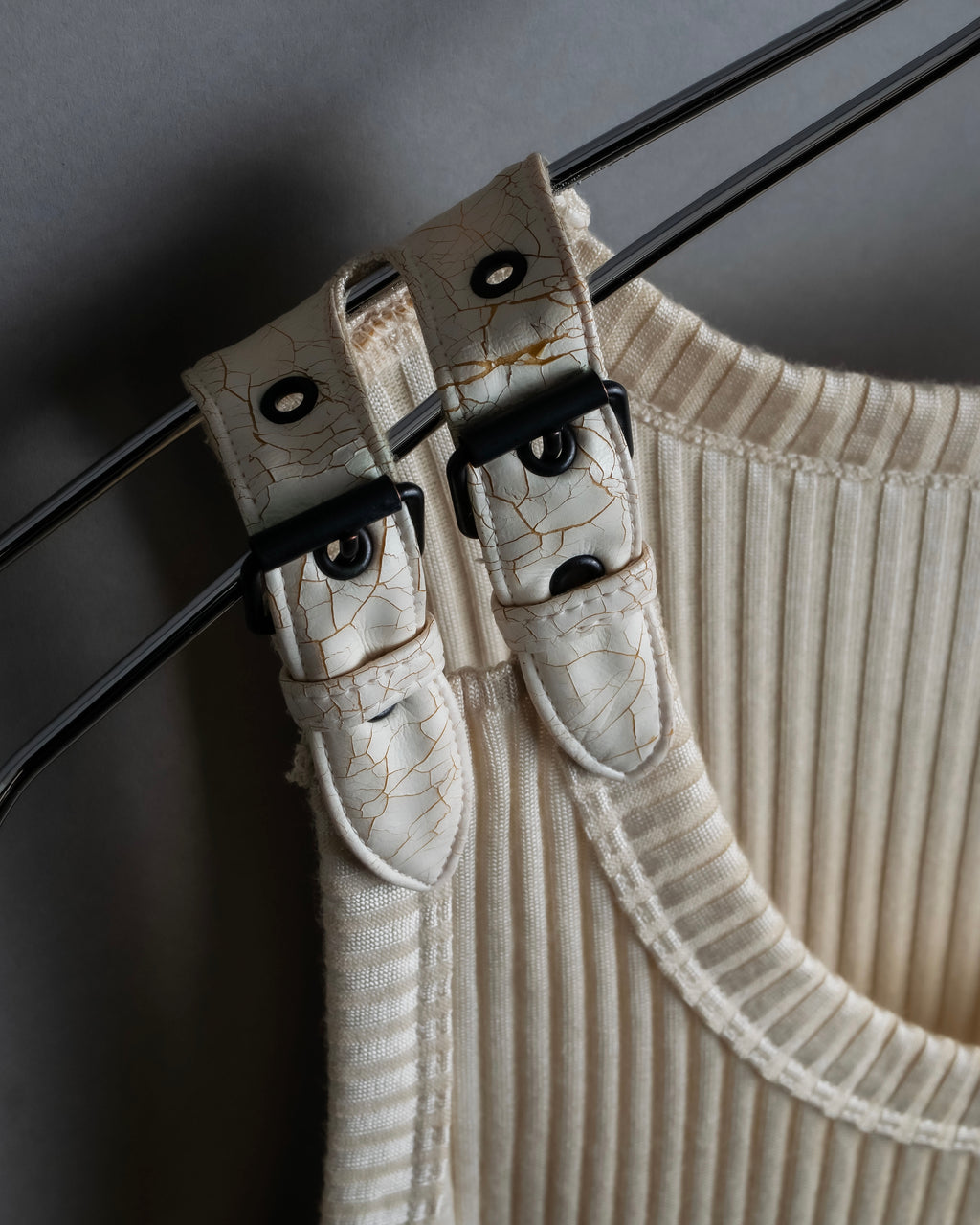 “Jean Paul Gautier” Double belted shoulder designed tank top