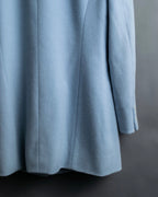 “CELINE “ beautiful shaped sky blue tailored jacket