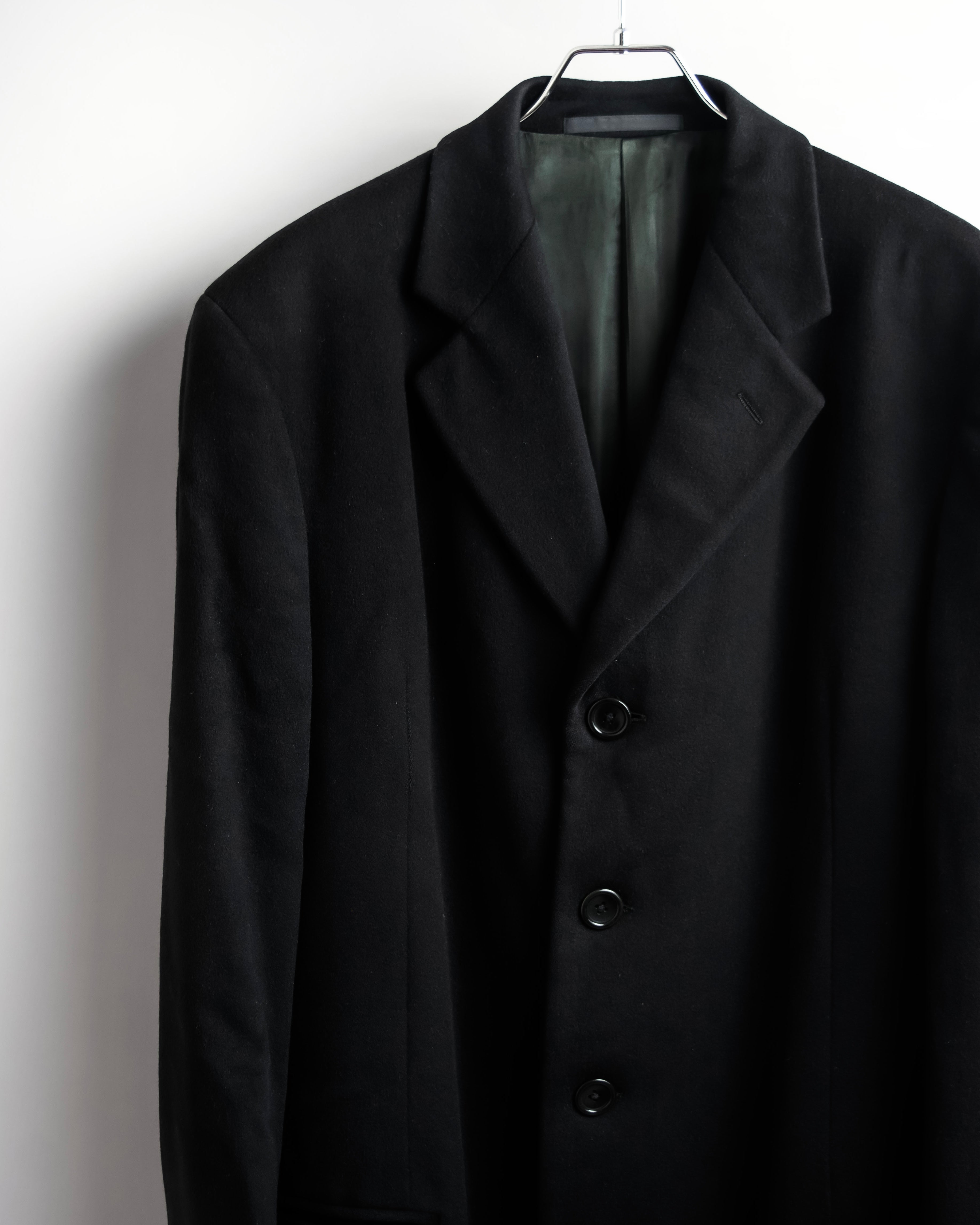 "ARMANI COLLEZIONI" Classic detail cashmere blend long chester coat