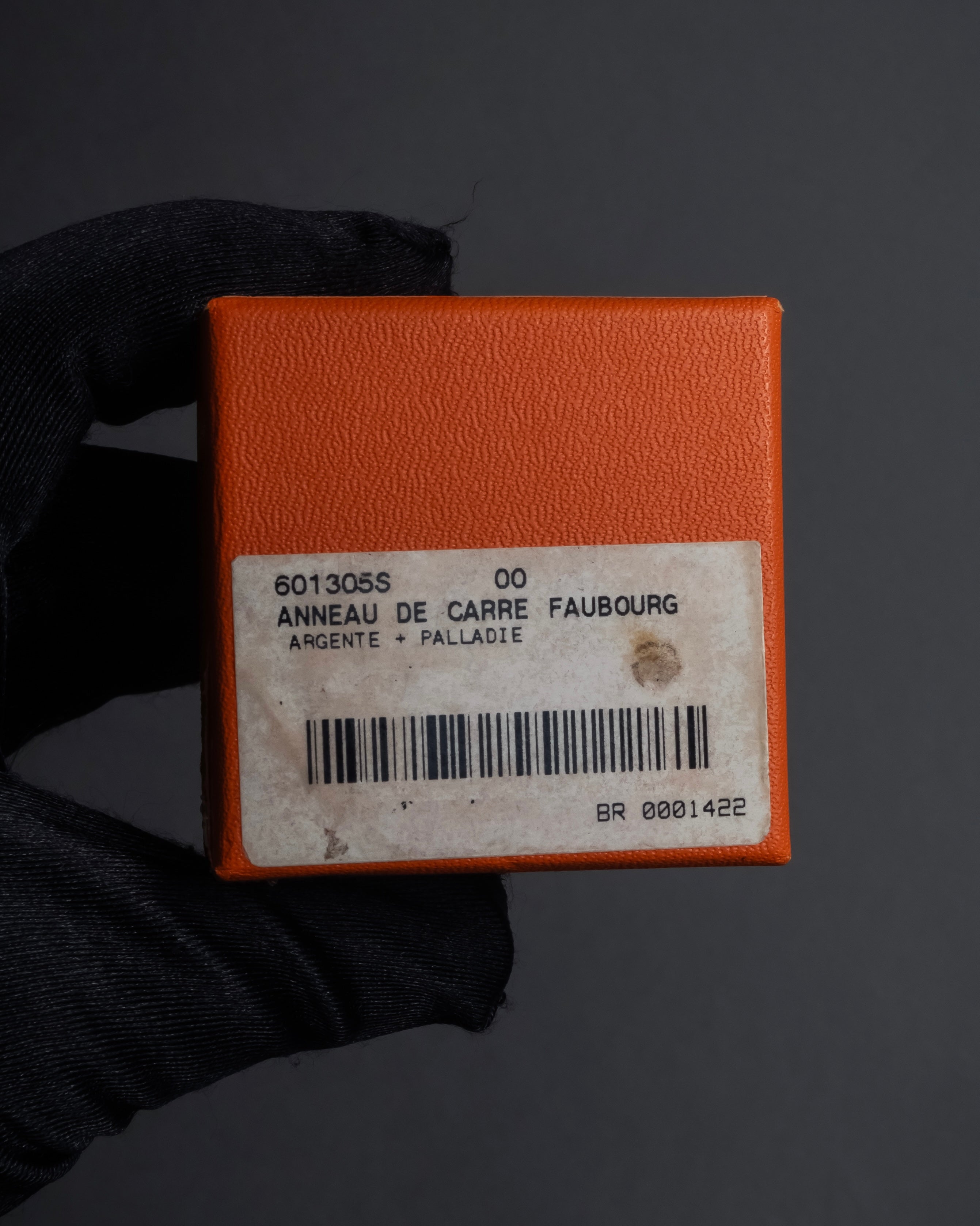 "HERMES" Drum-shaped calf leather scarf ring