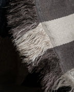 "GUCCI" GG monogram logo pattern fringe design stole