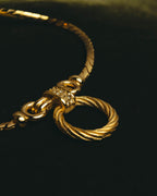 "Christian Dior" 80's-90's Gold tone rhinestone necklace