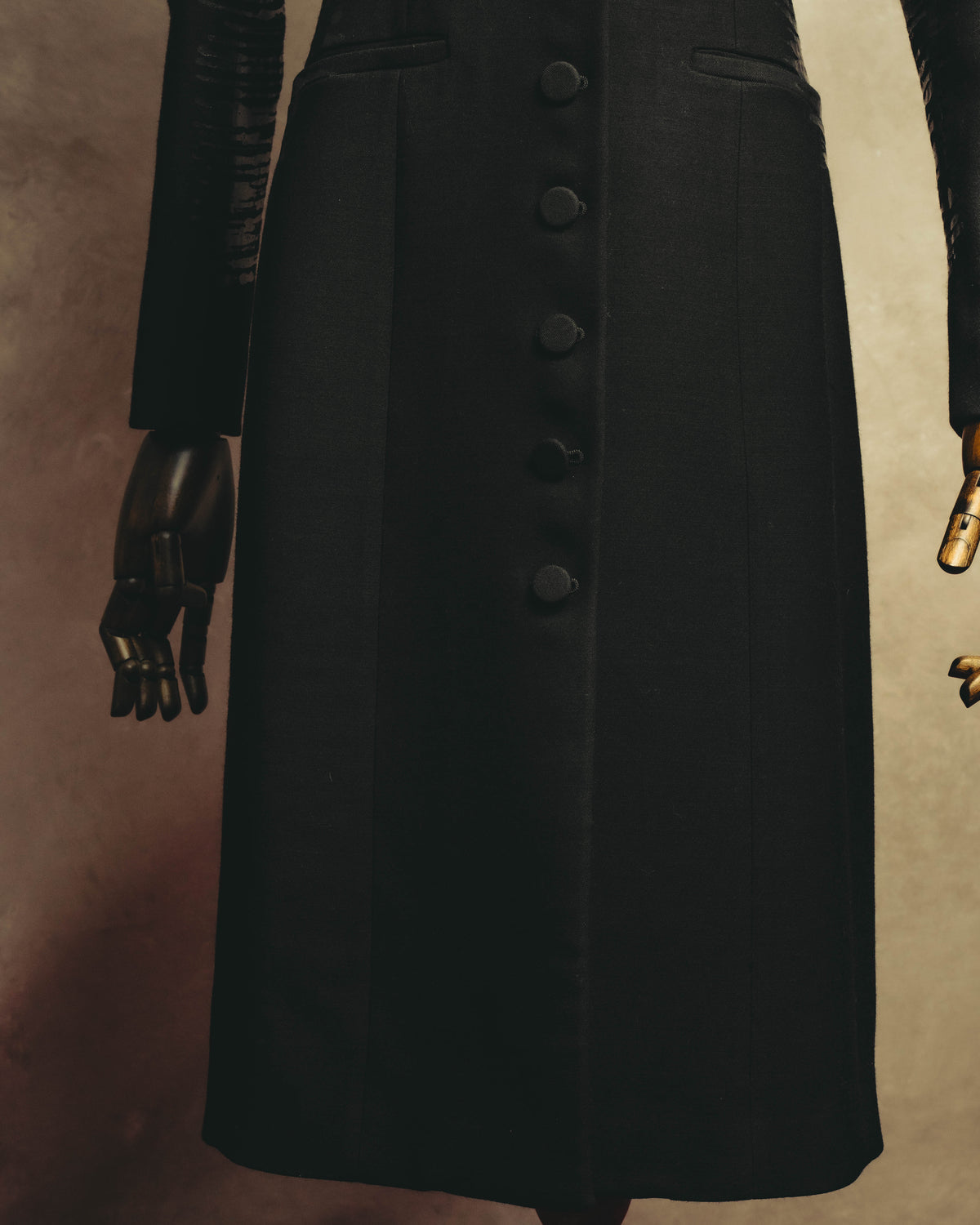 "Bottega Veneta" 90's-00's Sculptural tailored long coat