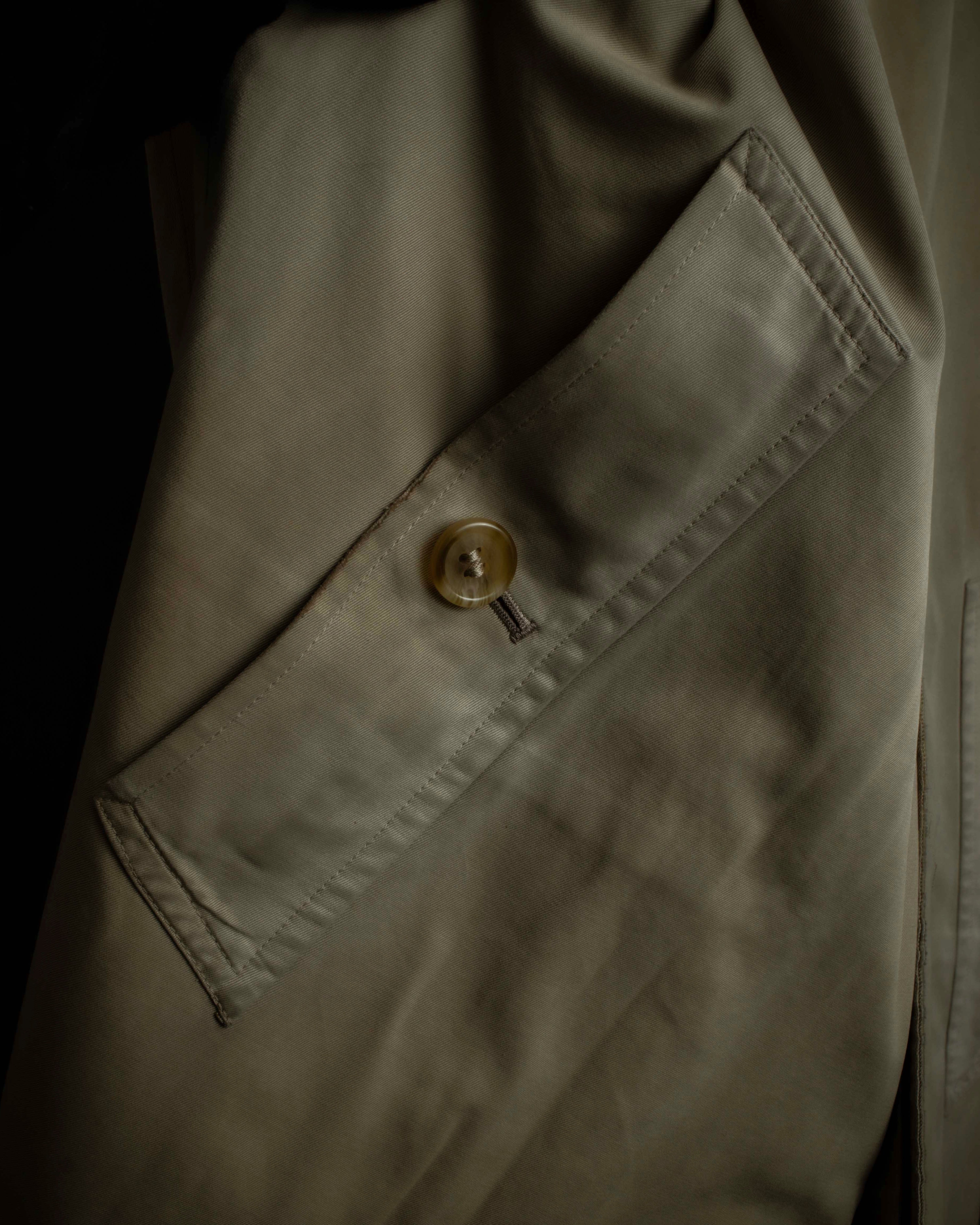 "BURBERRYS" Military detail single front stand collar coat