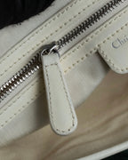 "Christian Dior" Metal ring leather combination design bag