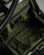 "Salvatore Ferragamo" Draping design lace-up detail leather bag