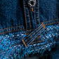 “D&G” Tweed attached bijou button denim jacket