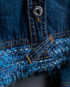 “D&amp;G” Tweed attached bijou button denim jacket