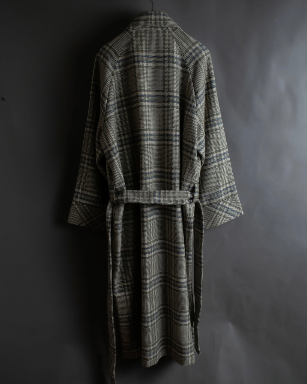 "PIERRE BALMAIN" Glen check belted gown coat
