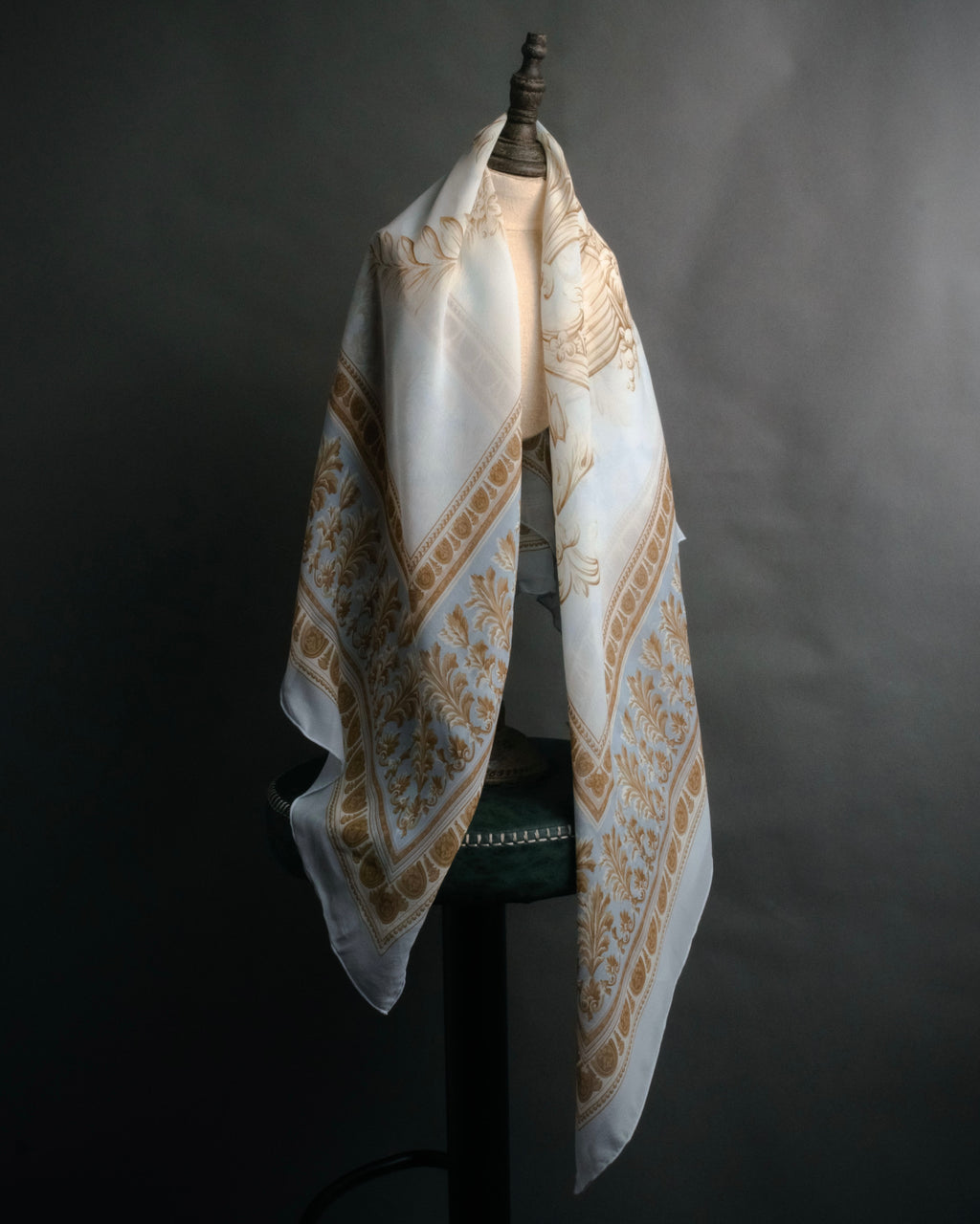 “Christian Dior” 80’s-90’s Classical cornucopia silk scarf
