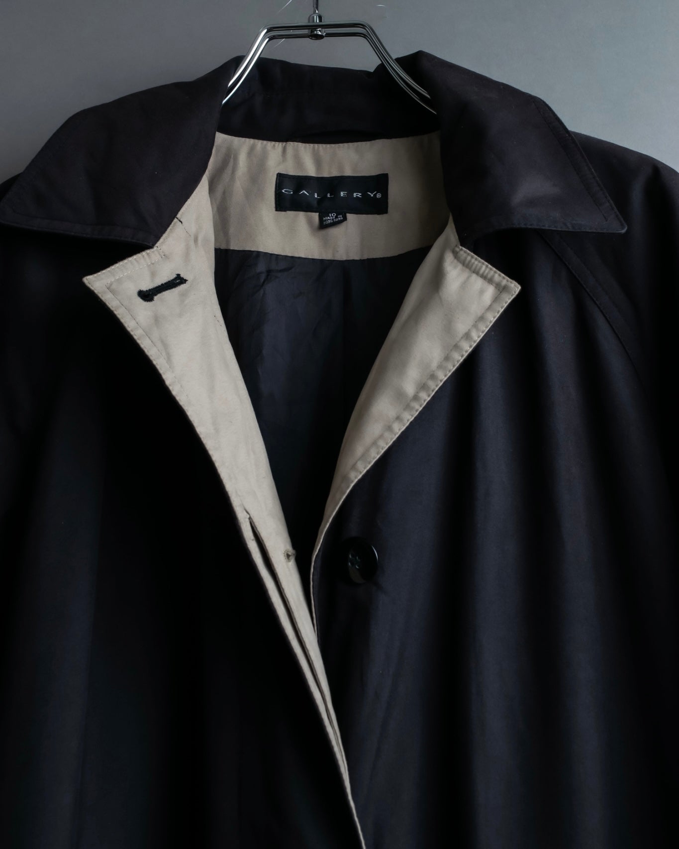 Vintage bicolor super long spring coat