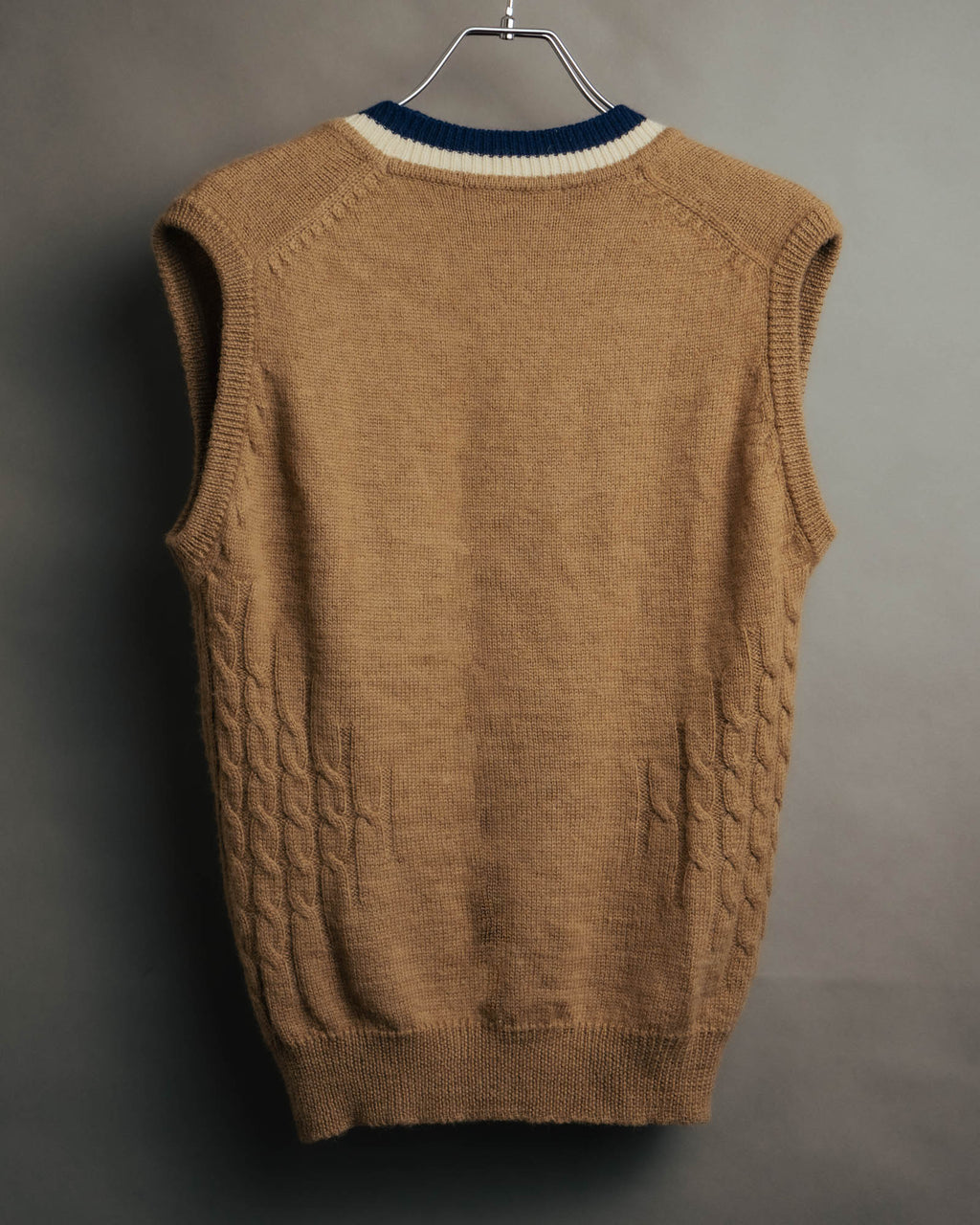 "Christian Dior" 80's-90's Preppy cable knit sweater vest