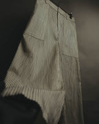 -SPECIAL- “Christian Dior” 20’s silk cotton striped straight trousers