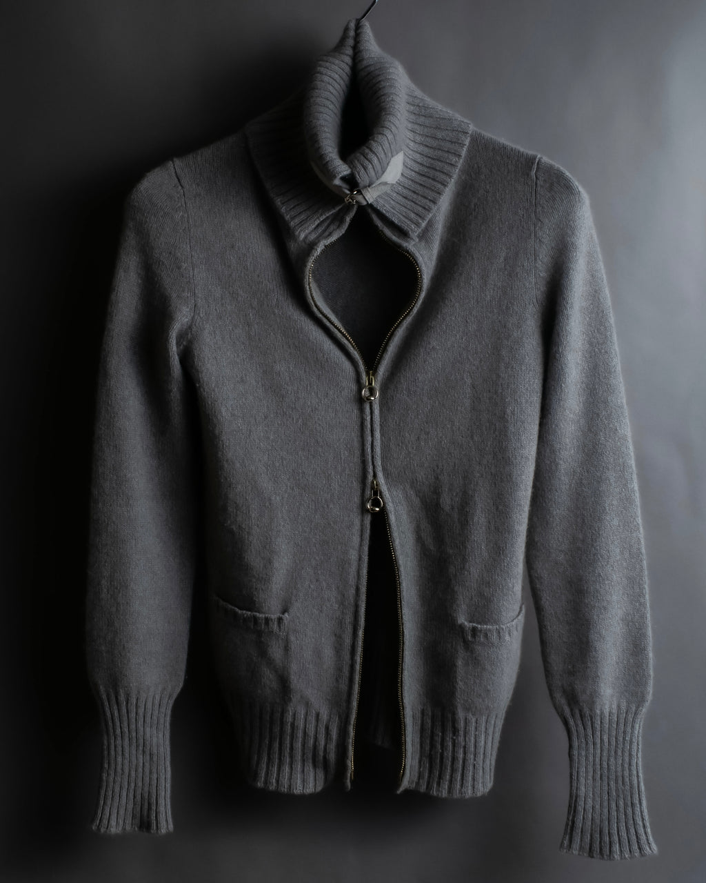 "GUCCI" Cashmere brand double zipper blouson