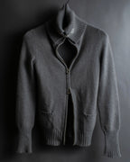 "GUCCI" Cashmere brand double zipper blouson