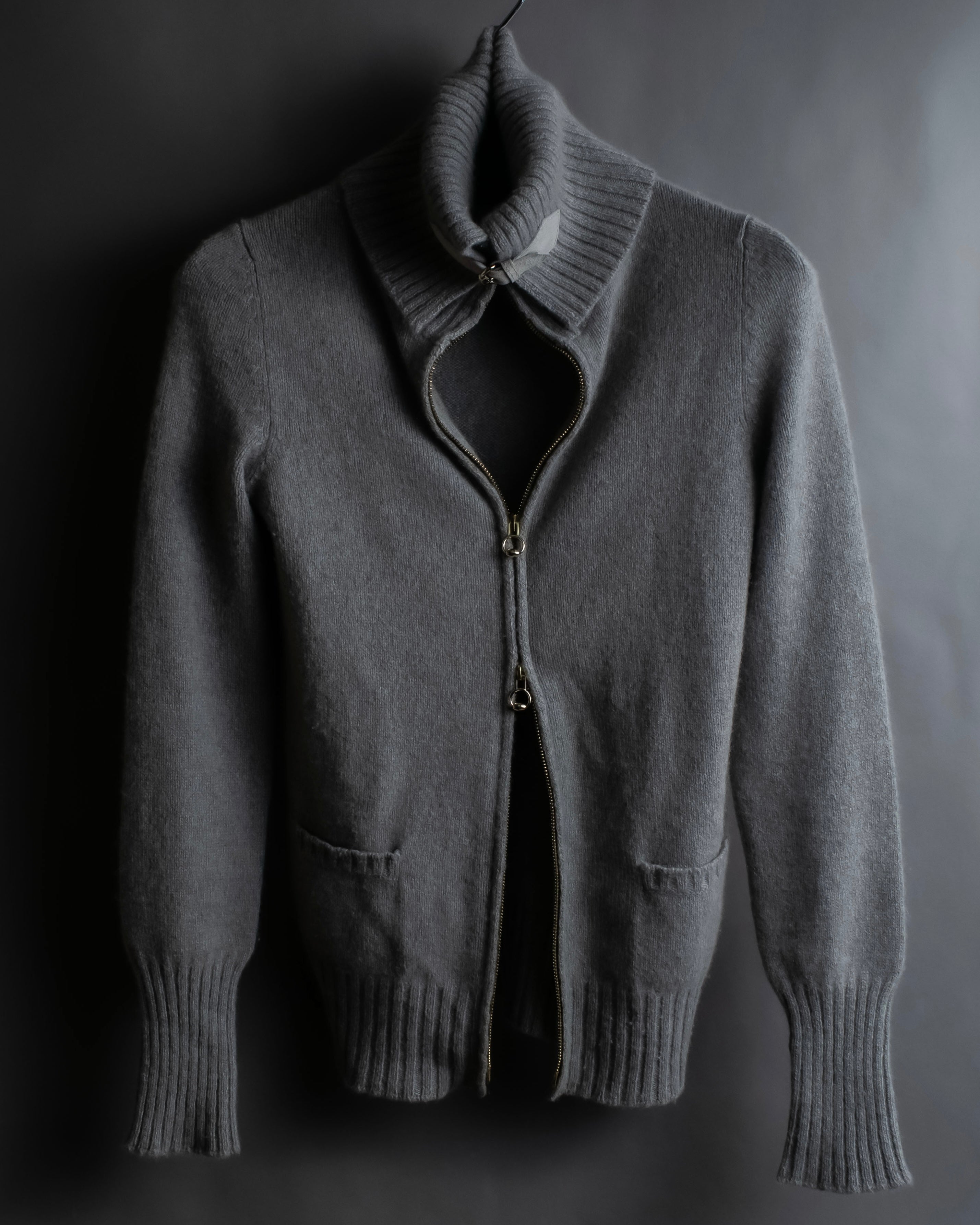 "GUCCI" Cashmere brand double zipper blouson