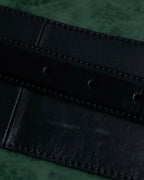 "CELINE" Double buckle belt leather corset belt