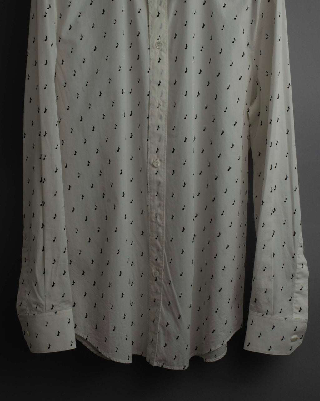"CELINE" Musical note motif cotton shirt