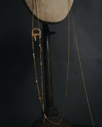 –SPECIAL– "Christian Dior" 2001-05’s Flaming D long station necklace