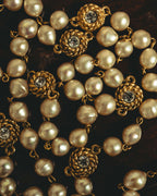 -SPECIAL- "CHANEL" 90's Pearl and crystal embellished long necklace