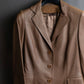 "LOEWE"  Camel brown leather tailored jacket