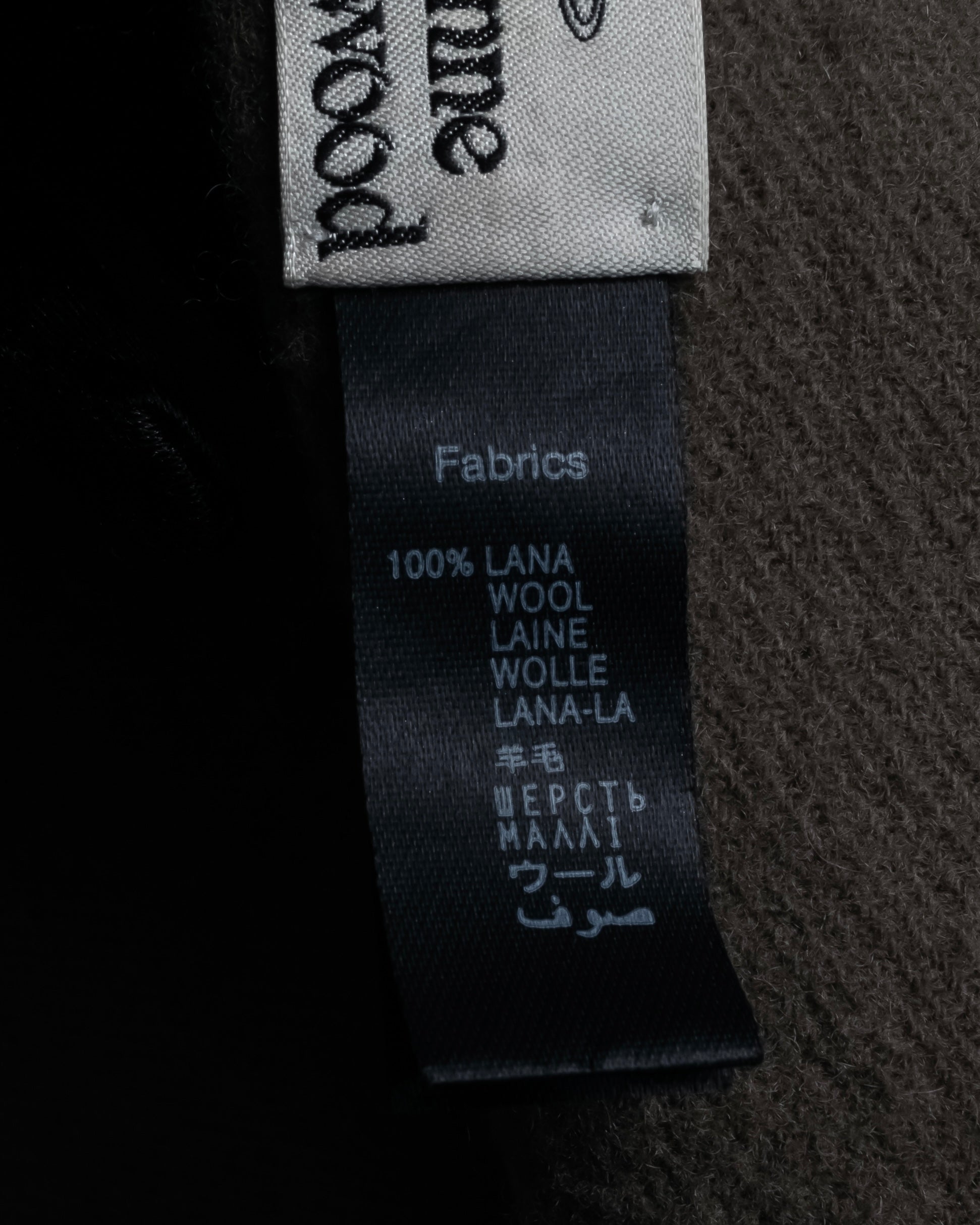 "Vivienne Westwood" Logo engraved wool long muffler