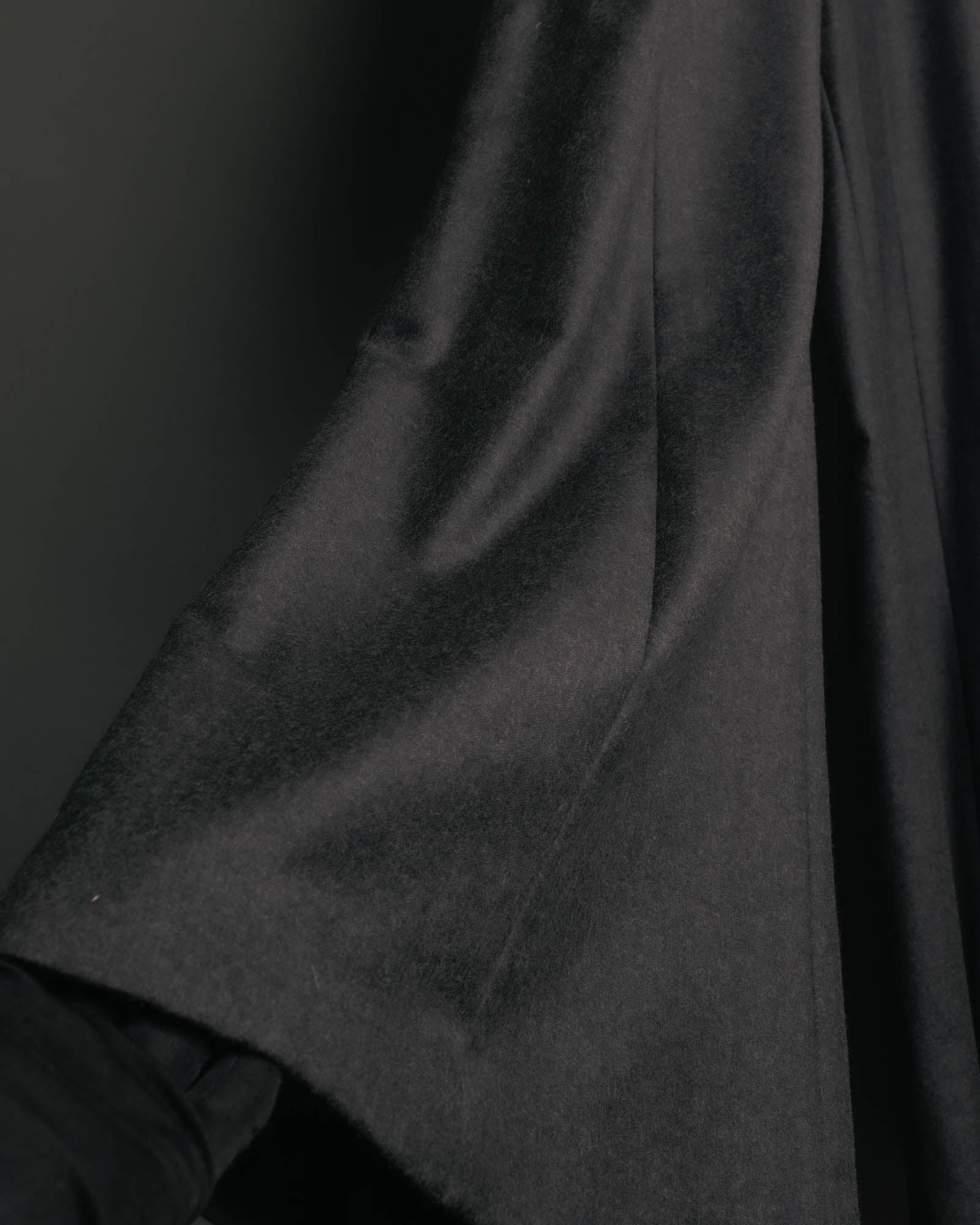 -SPECIAL- "CHANEL" 00's Soft wool cashmere wide leg trousers