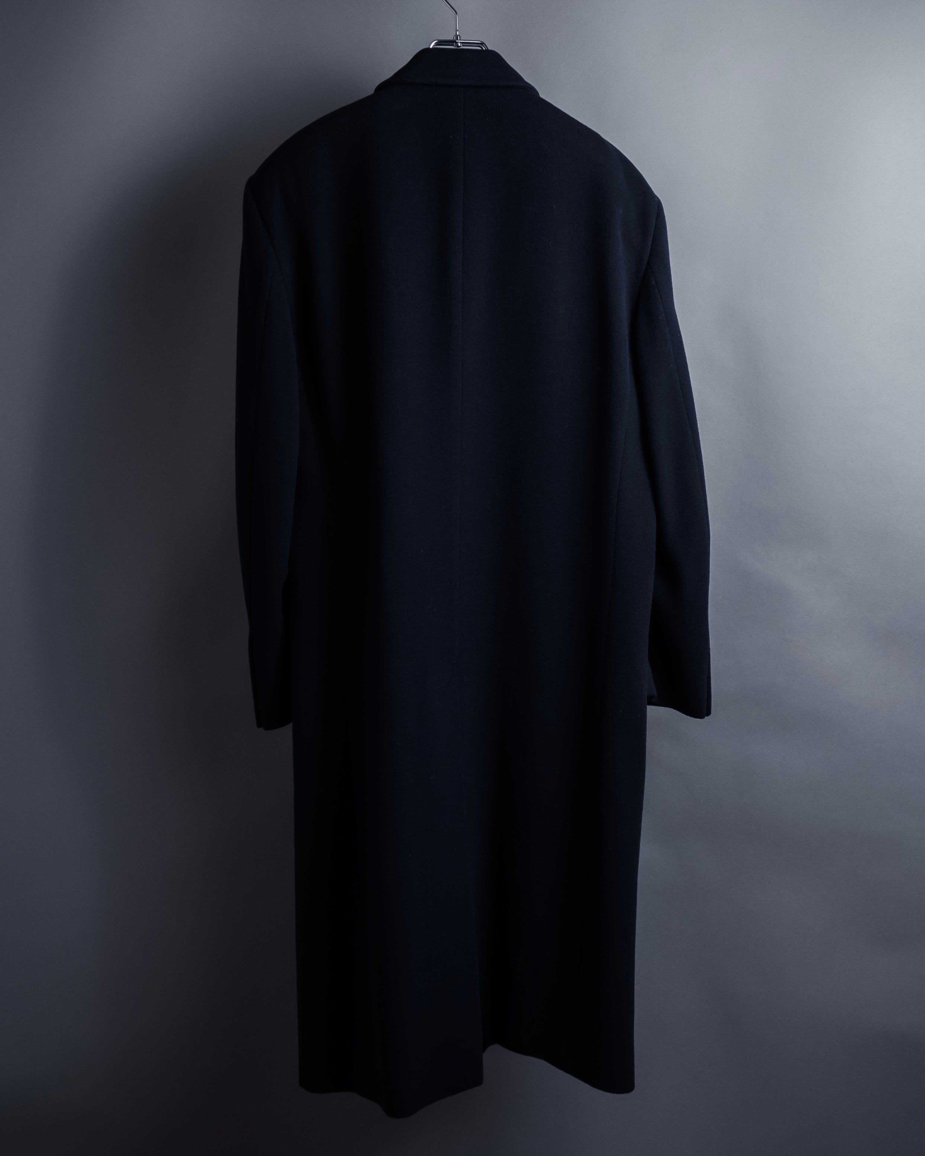 "STUDIO 0001 BY FERRE" Structured silhouette super long chester coat