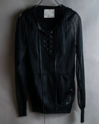 "sacai" Wig design sheer hooded pullover