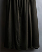 "SUPPORT SURFACE" Belted gather design flare long skirt