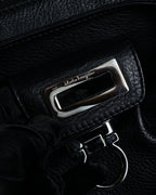 "Salvatore Ferragamo" Gancini motif gathered design leather bag