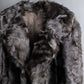 "EMBA" Large collar mid length fur coat