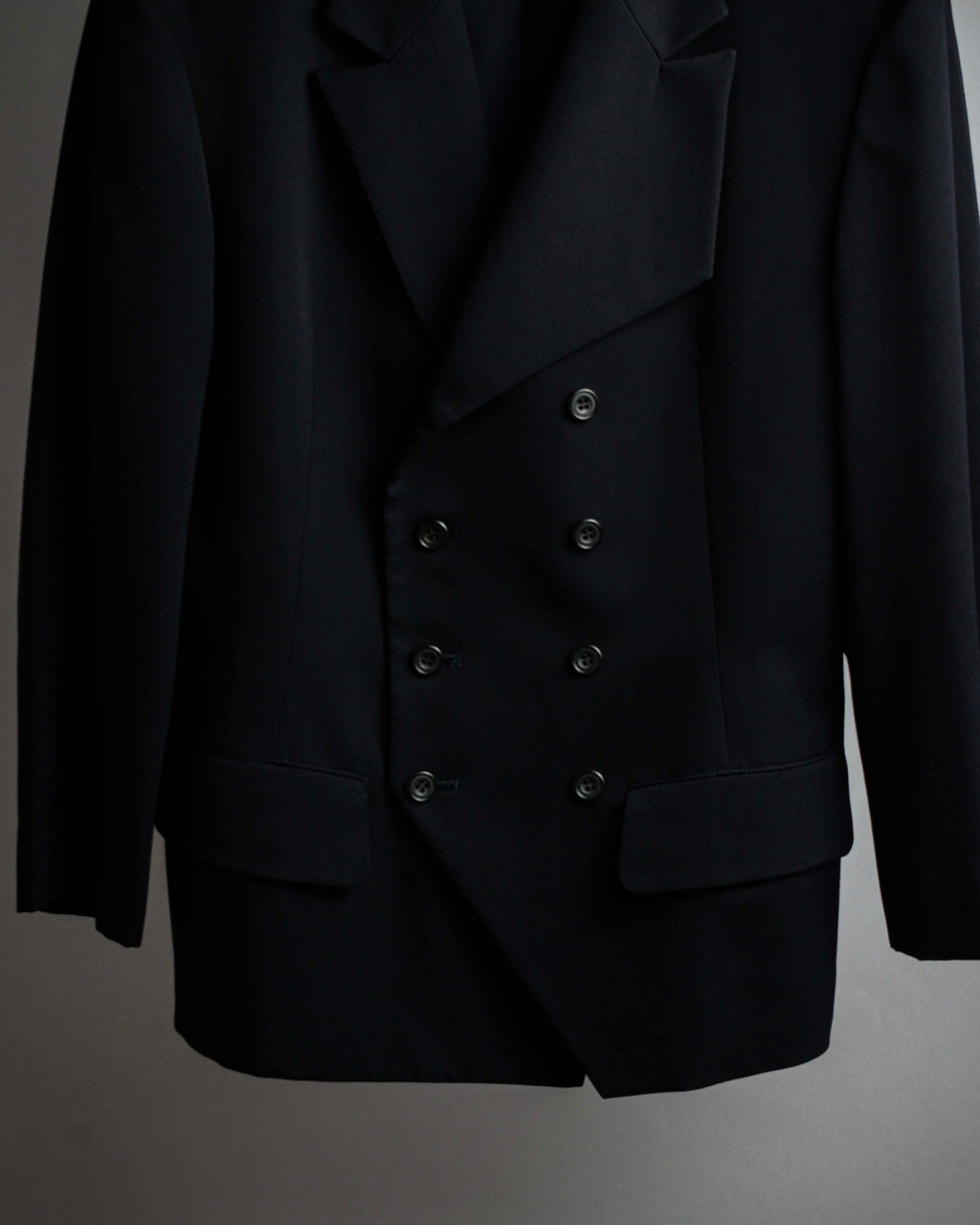 "Y's" 94AW sharp lapel cut design double-breasted jacket