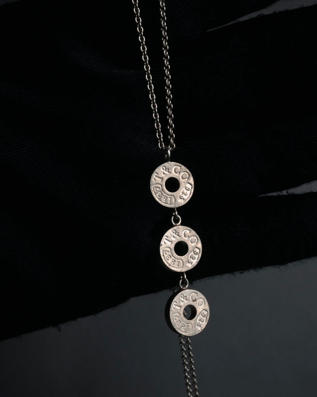 “TIFFANY & CO.” 2000’s 1837 three drop circle pendant