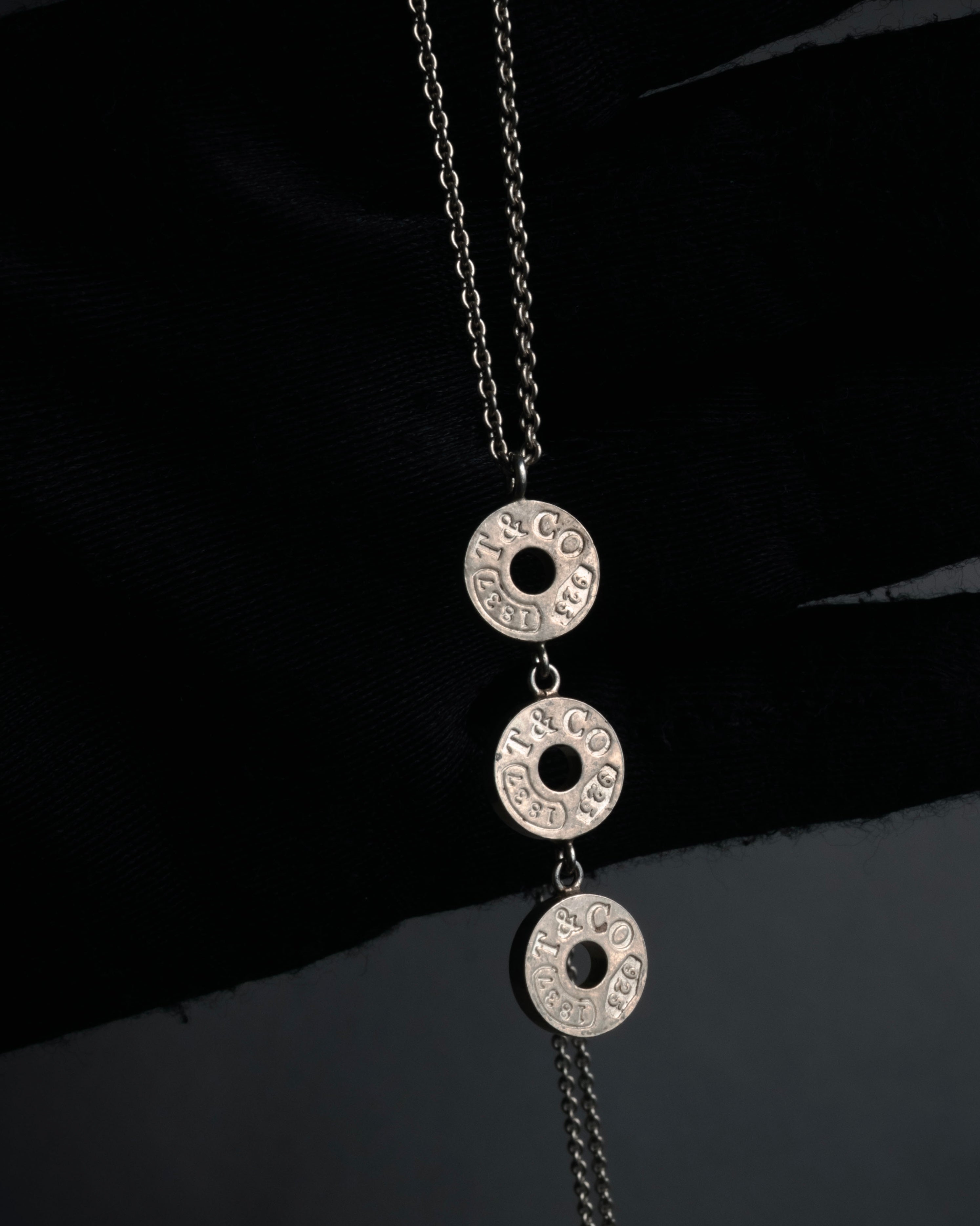 “TIFFANY & CO.” 2000’s 1837 three drop circle pendant